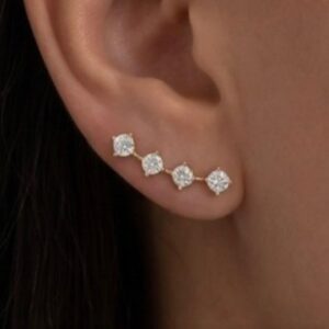 EARCUFF TOPAZIO BRANCO