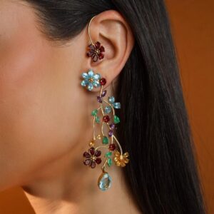BRINCO / EARCUFF GALHO FLORES