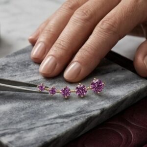 EARCUFF 5 AMETISTAS